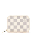 Louis Vuitton White Leather Pvc Coin Purse/Coin Case