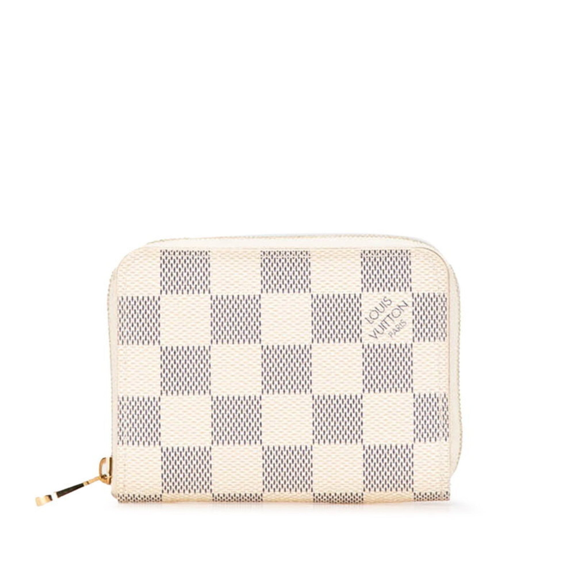Louis Vuitton White Leather Pvc Coin Purse/Coin Case