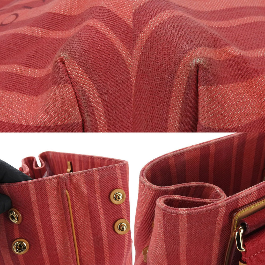 Louis Vuitton Red Color Canvas Tote Bag