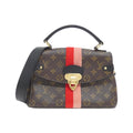 Louis Vuitton Coquelicots Marron Peche Coated Canvas Handbag