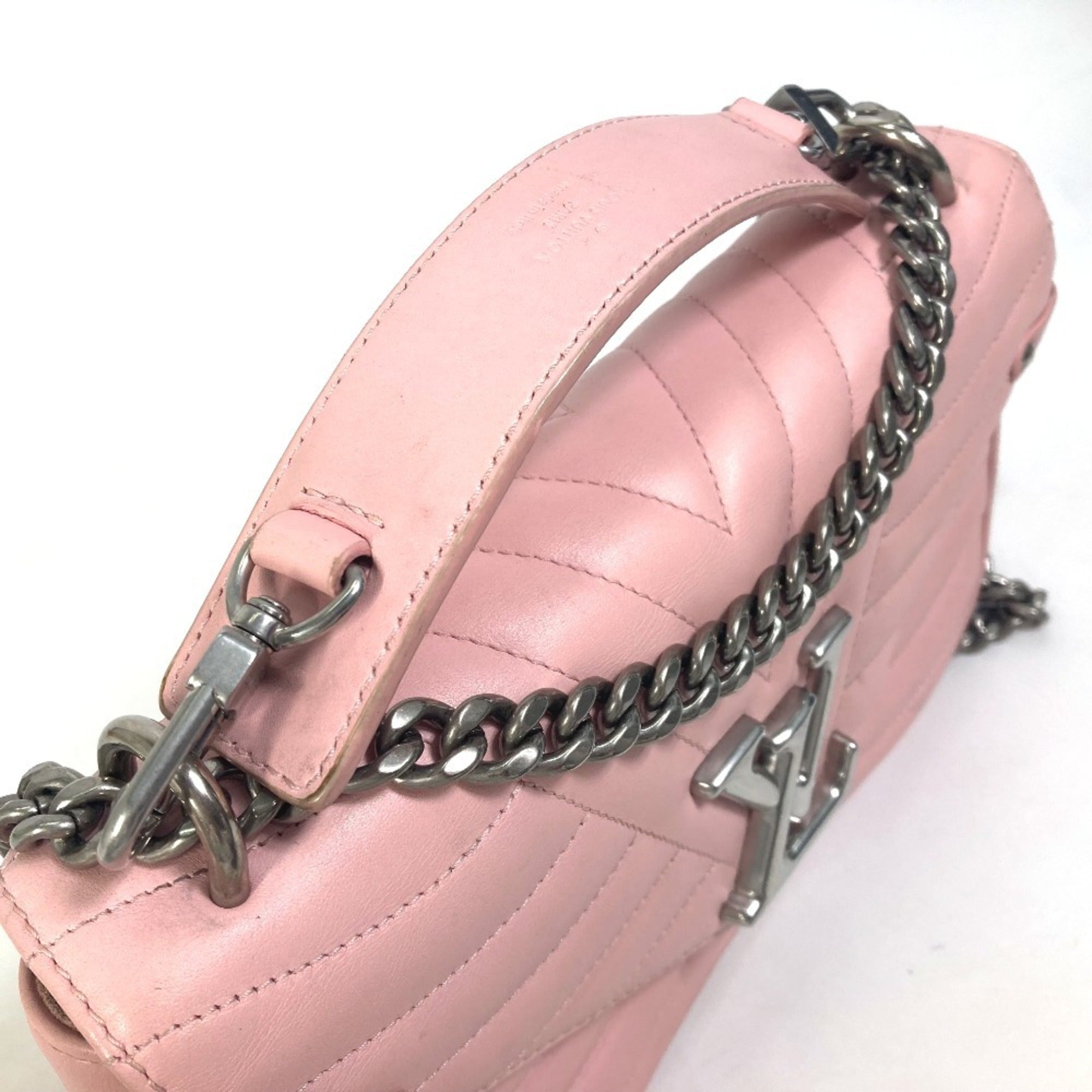 Louis Vuitton Pink Leather Handbag Shoulder Bag