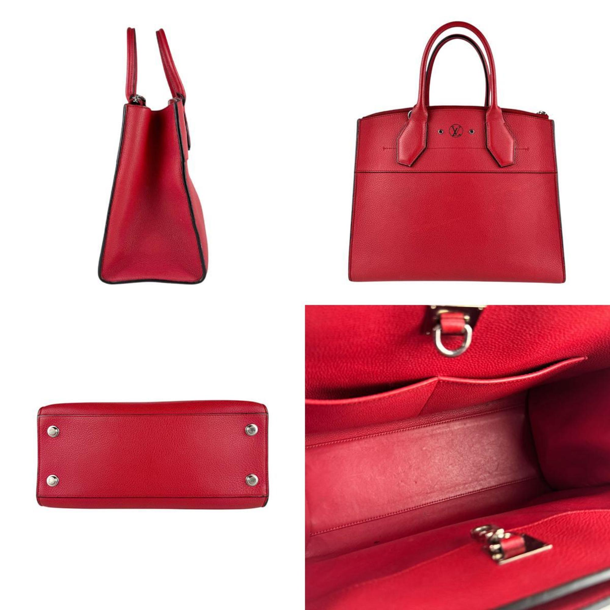 Louis Vuitton Red Color Leather Handbag Shoulder Bag