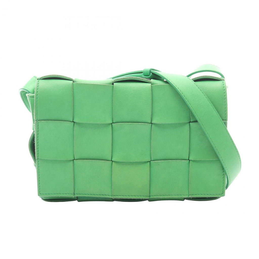 Bottega Veneta Green Leather Shoulder Bag