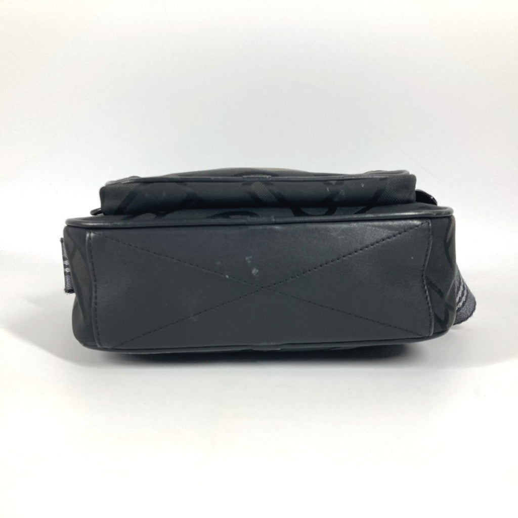 Burberry Black Gray Nylon Canvas Pochette Shoulder Bag