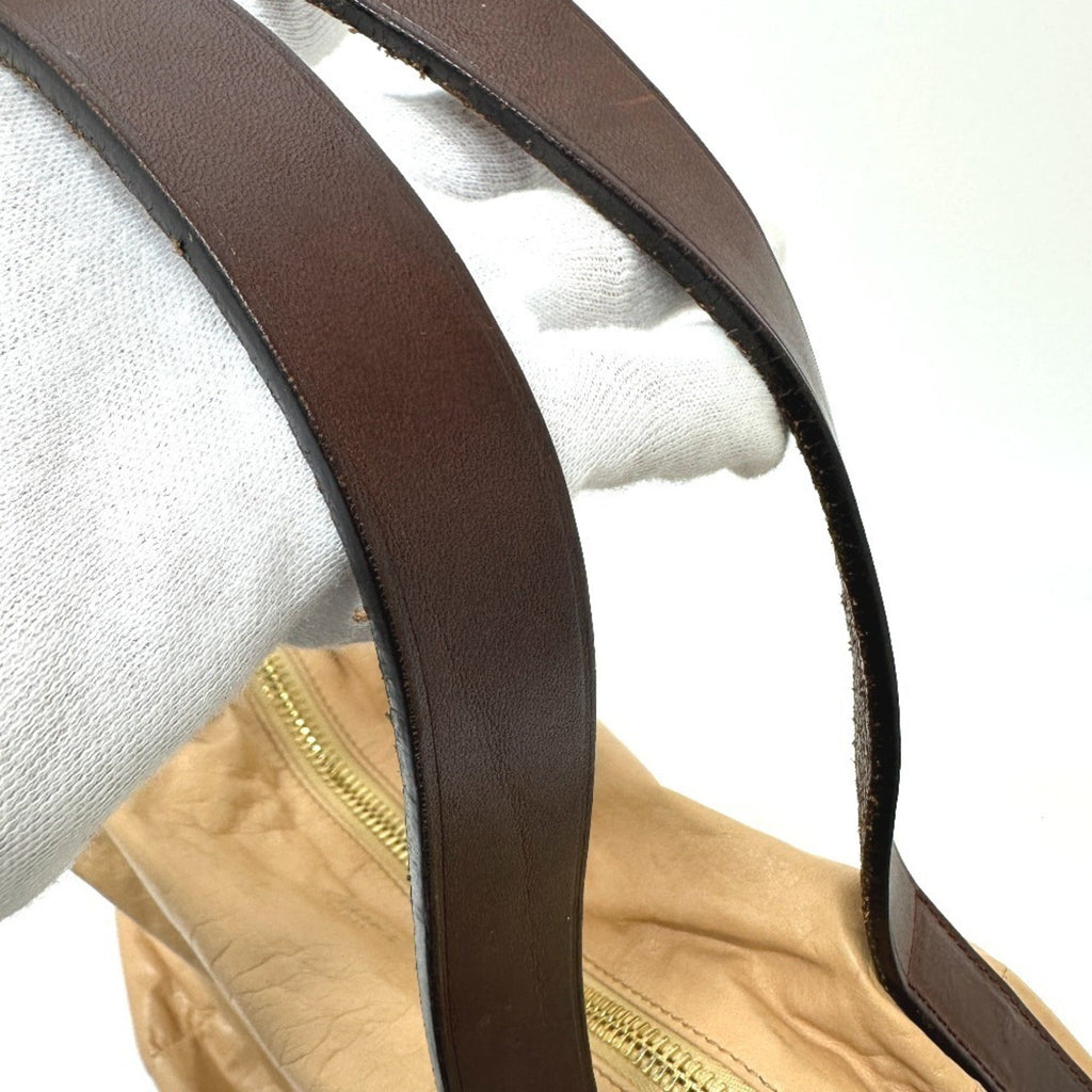 Celine Beige Leather Handbag Tote Bag