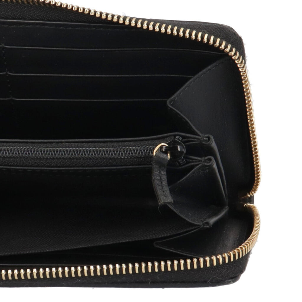 Gucci Beige Black Canvas Long Wallet (Bi-Fold) (Pre-Owned)