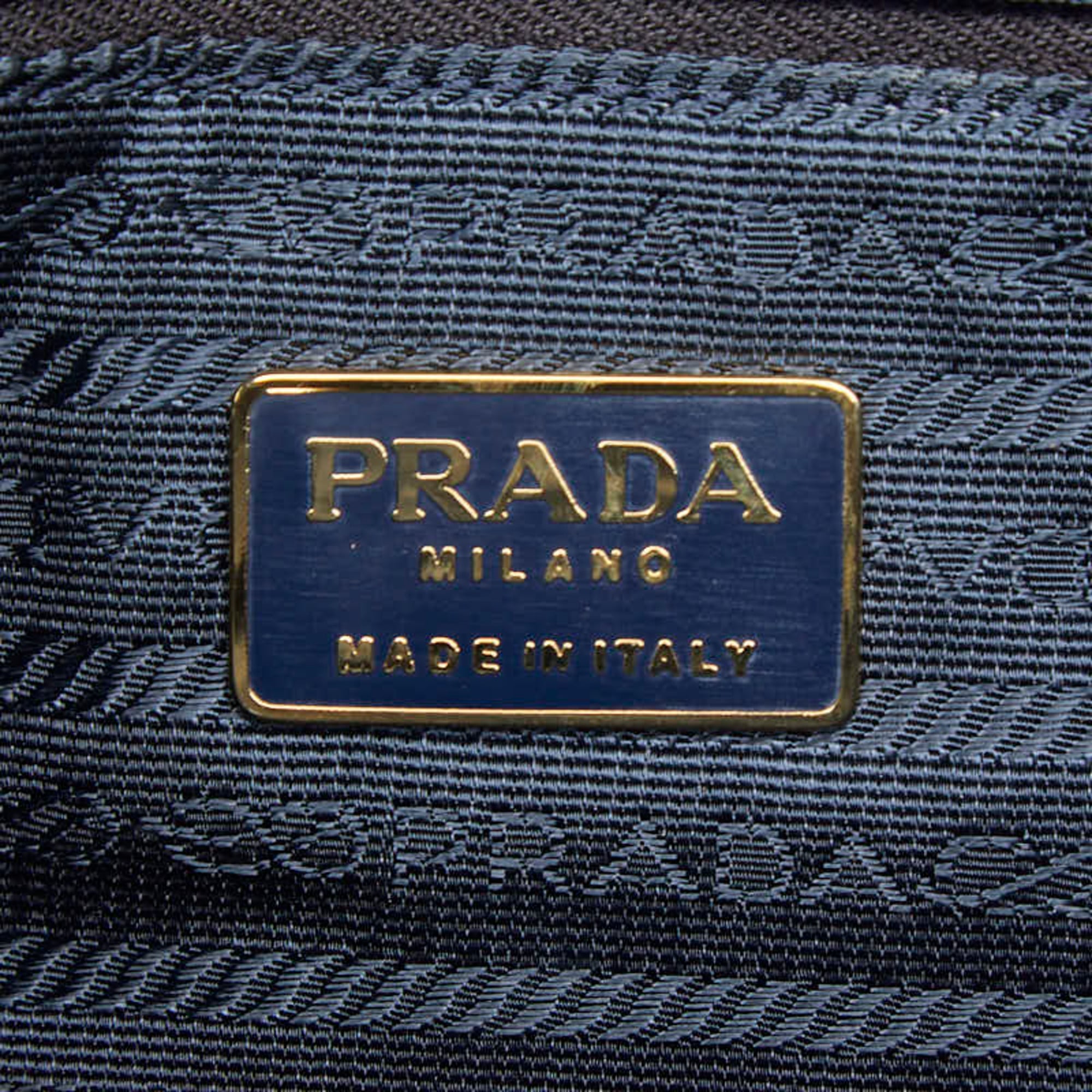 Prada Navy Nylon Handbag