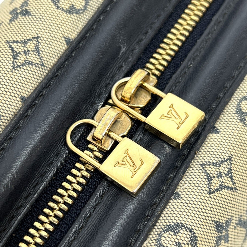 Louis Vuitton Galle Monogram Navy Monogram Mini Boston Bag Handbag