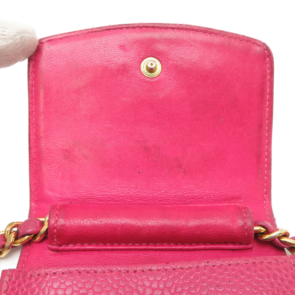 Chanel Pink Grained Calfskin Shoulder Bag