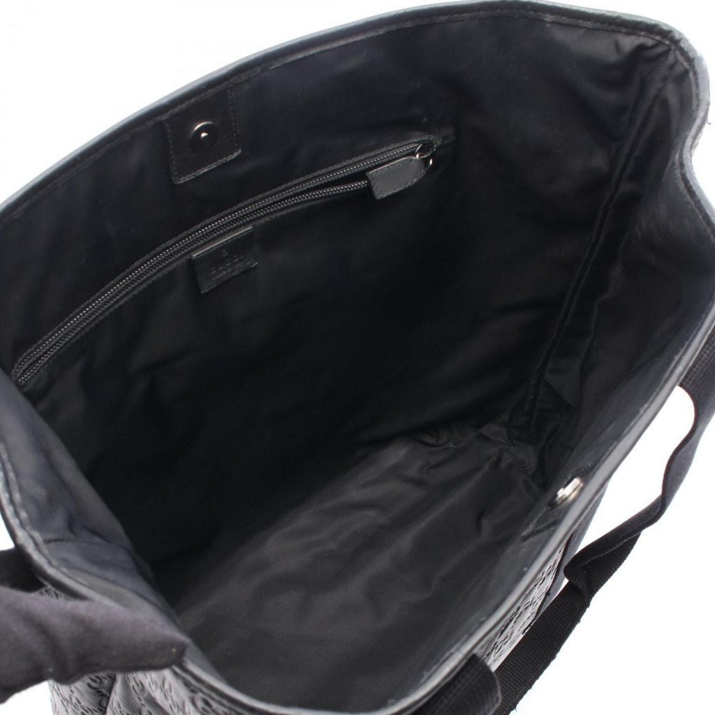 Gucci Black Leather Handbag Tote Bag (Pre-Owned)