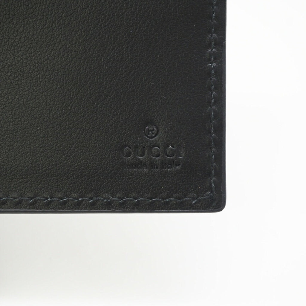 Gucci Black Gray Gg Leather Wallet (Bi-Fold) (Pre-Owned)