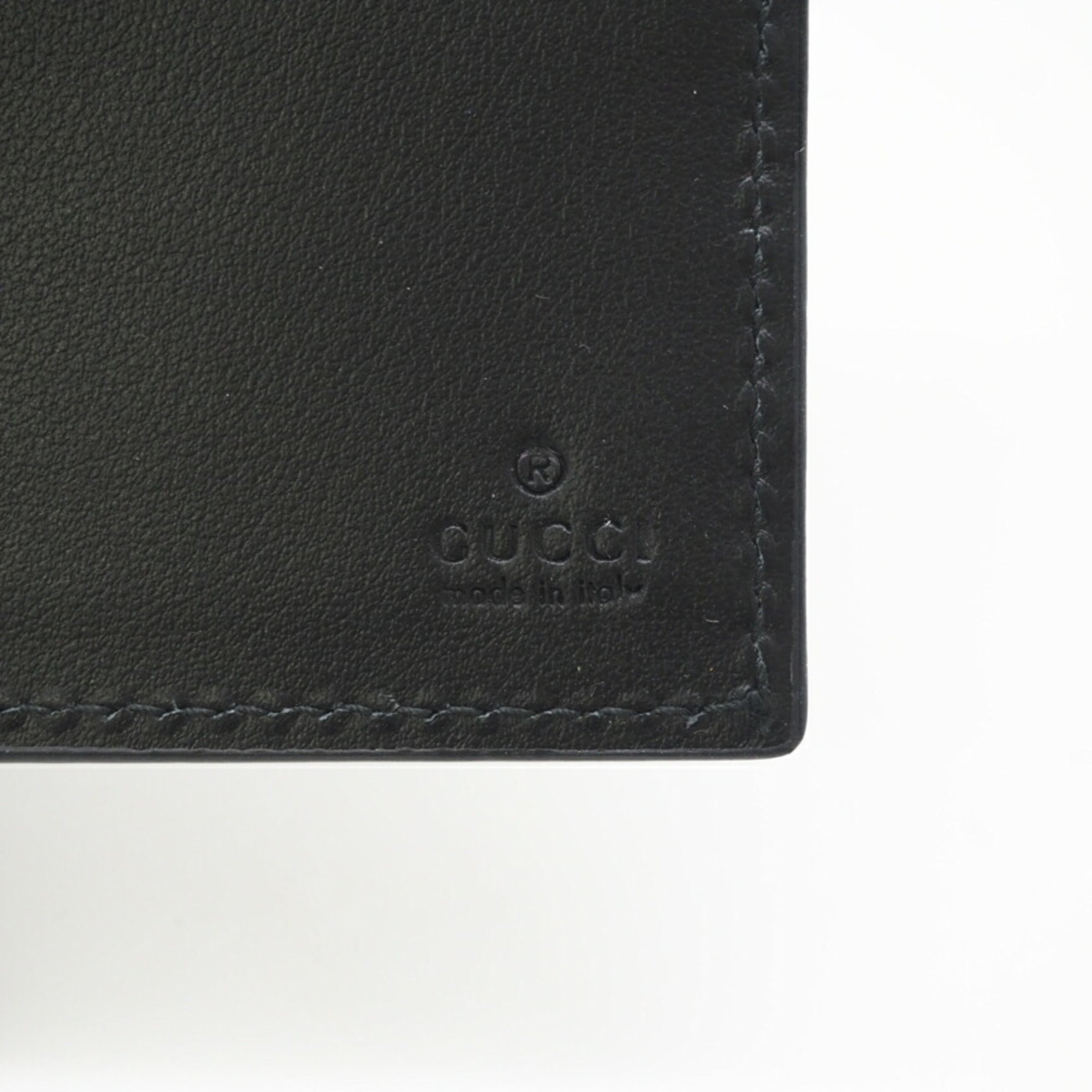 Gucci Black Gray Gg Leather Wallet (Bi-Fold) (Pre-Owned)
