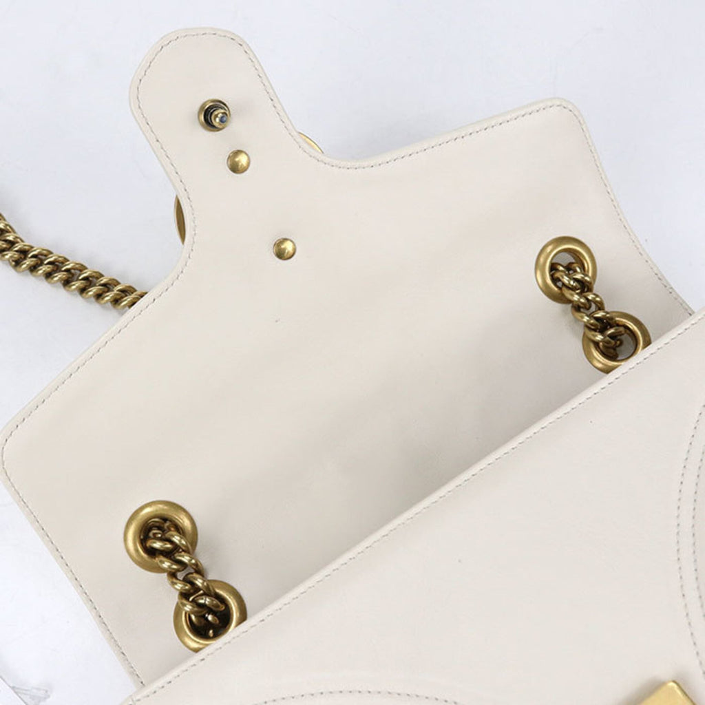 Gucci White Leather Shoulder Bag (Pre-Owned)