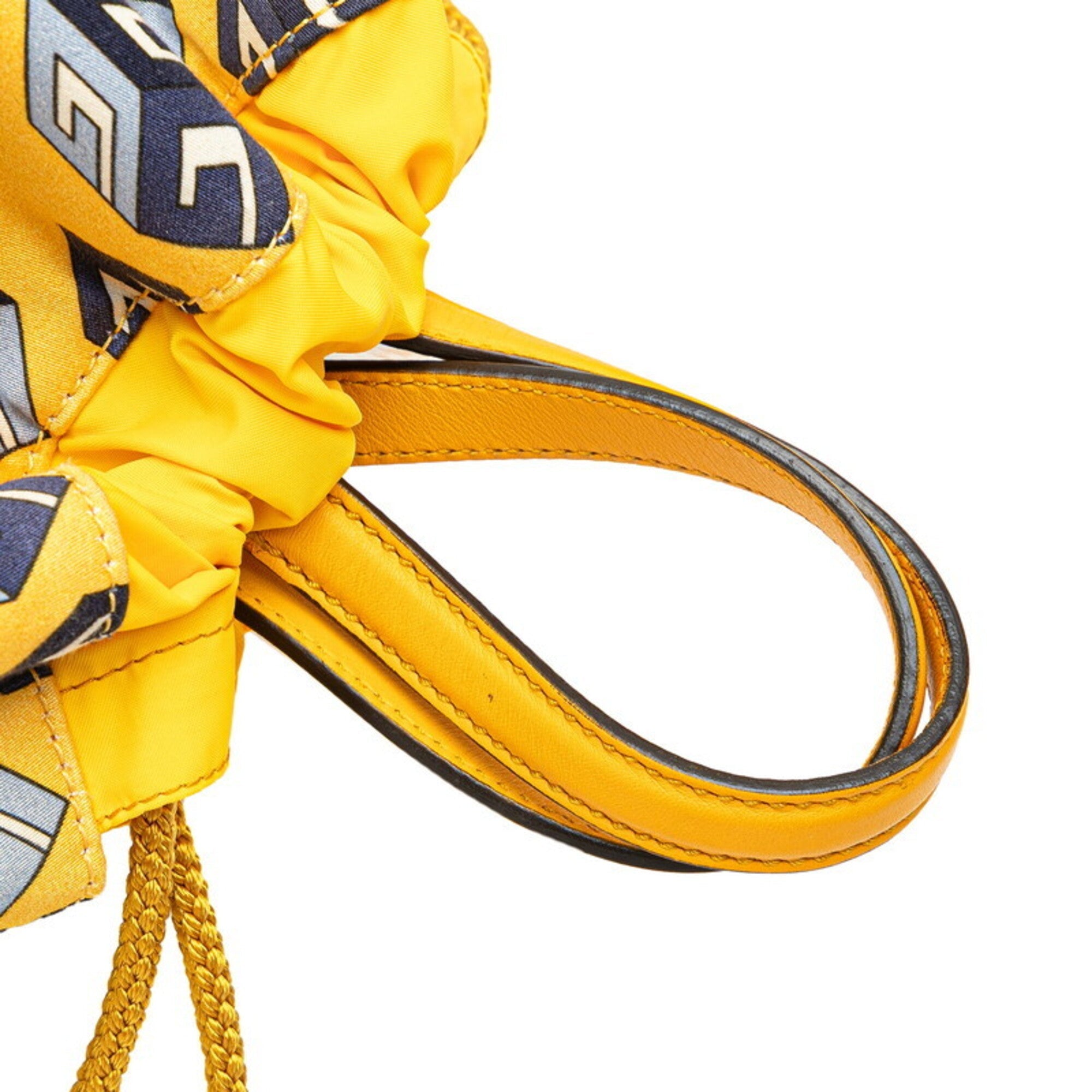 Gucci Blue Yellow Nylon Leather Backpack (Pre-Owned)