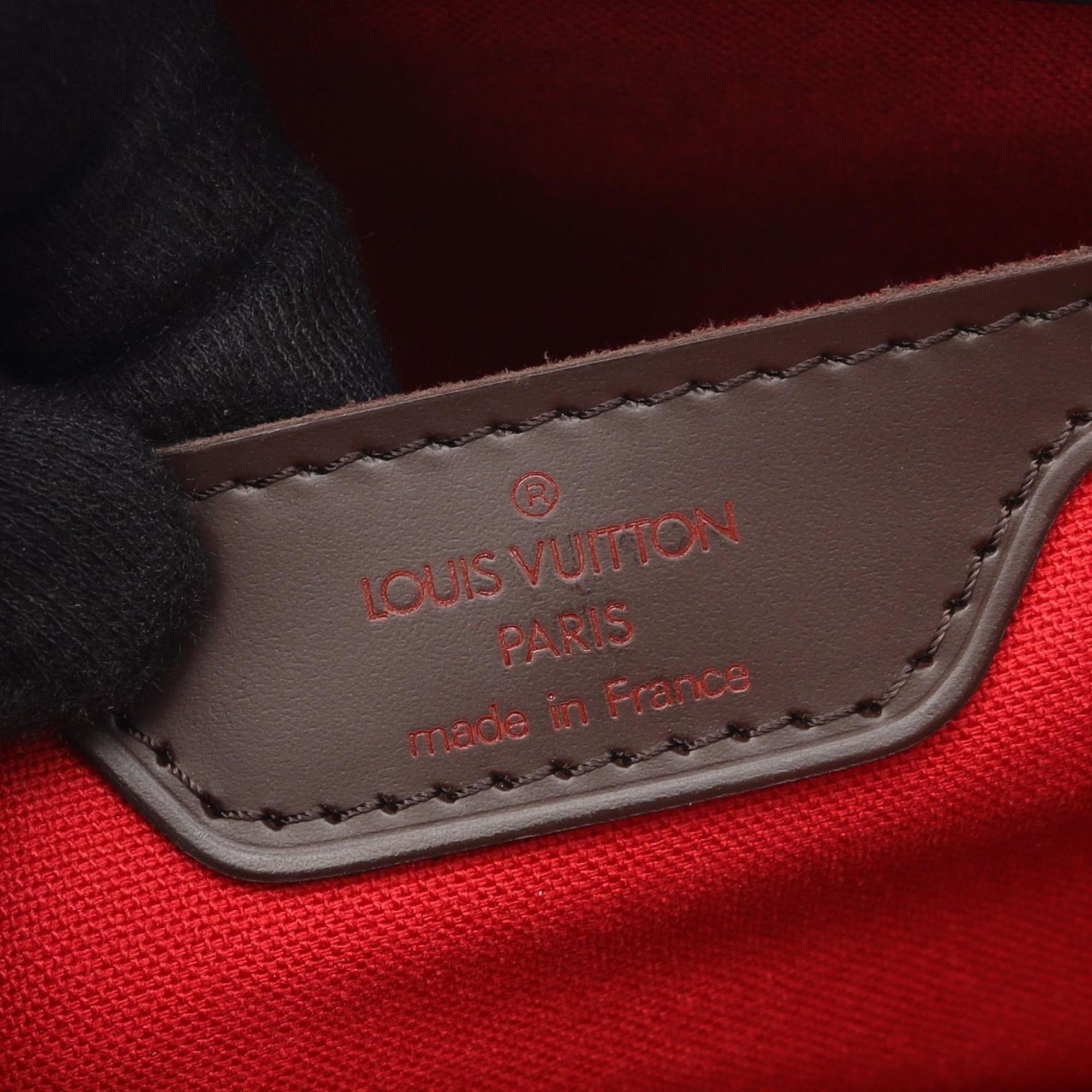 Louis Vuitton Brown Coated Canvas Leather Tote Bag