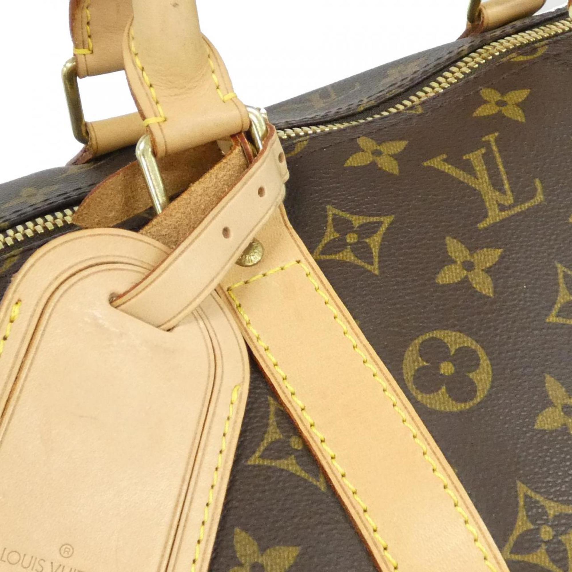 Louis Vuitton Marron Coated Canvas Boston Bag