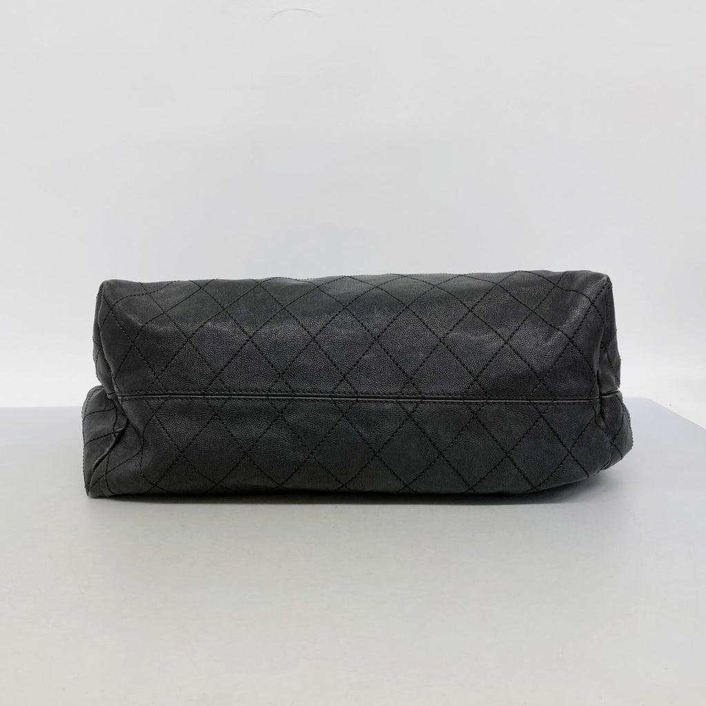 Chanel Black Leather Tote Bag