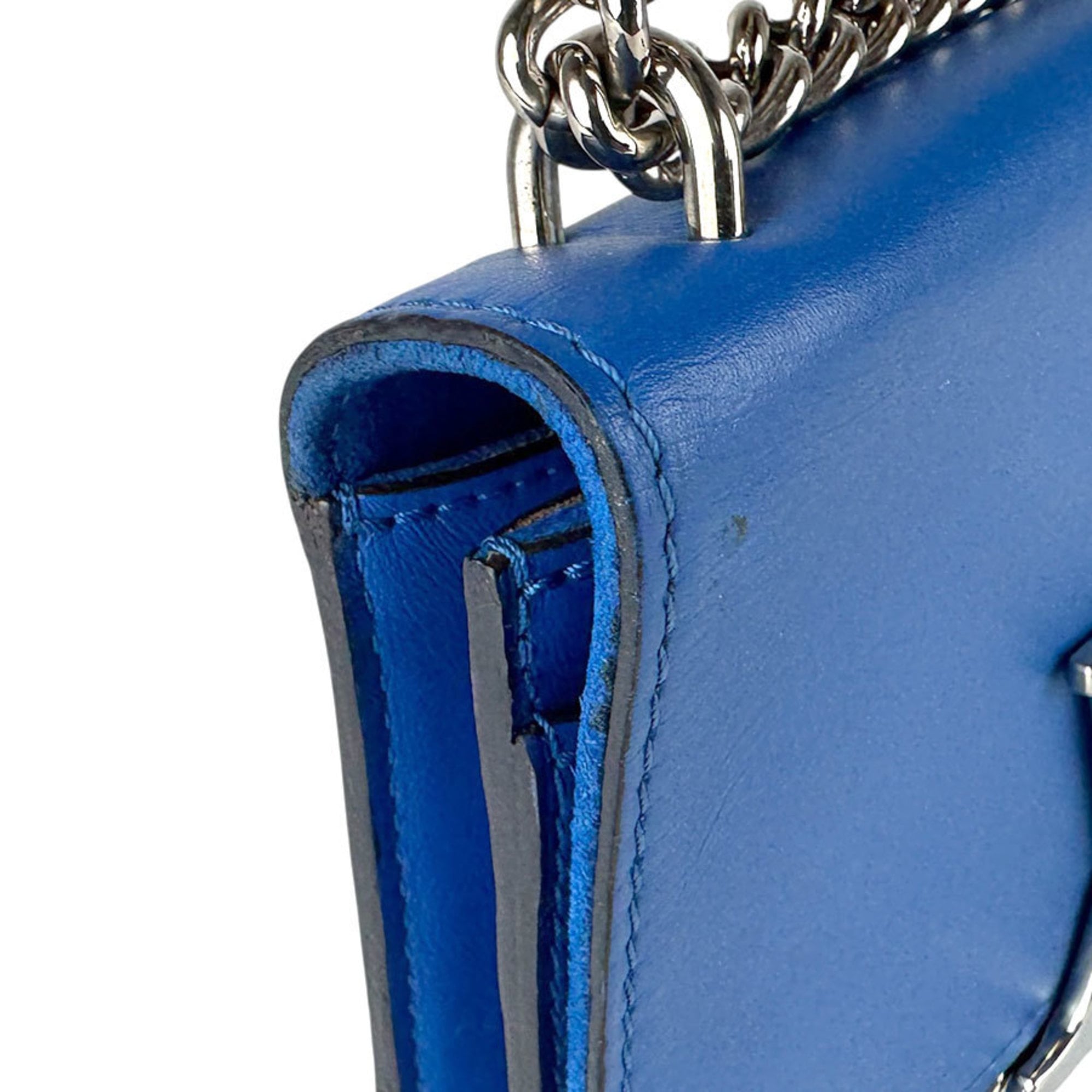 Louis Vuitton Blue Leather Pochette Shoulder Bag