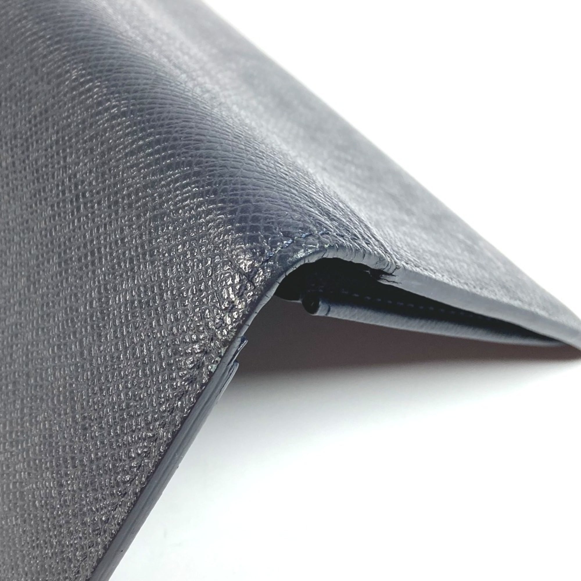 Louis Vuitton Blue Ocean Taiga Leather Leather Long Wallet