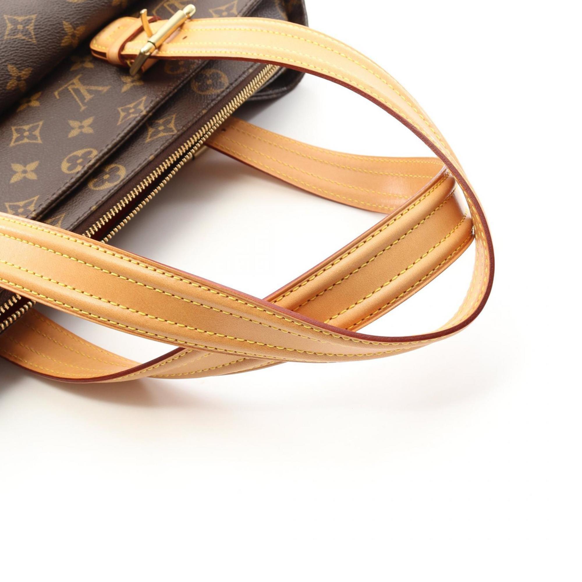 Louis Vuitton Brown Coated Canvas Pvc Monogram Leather Handbag