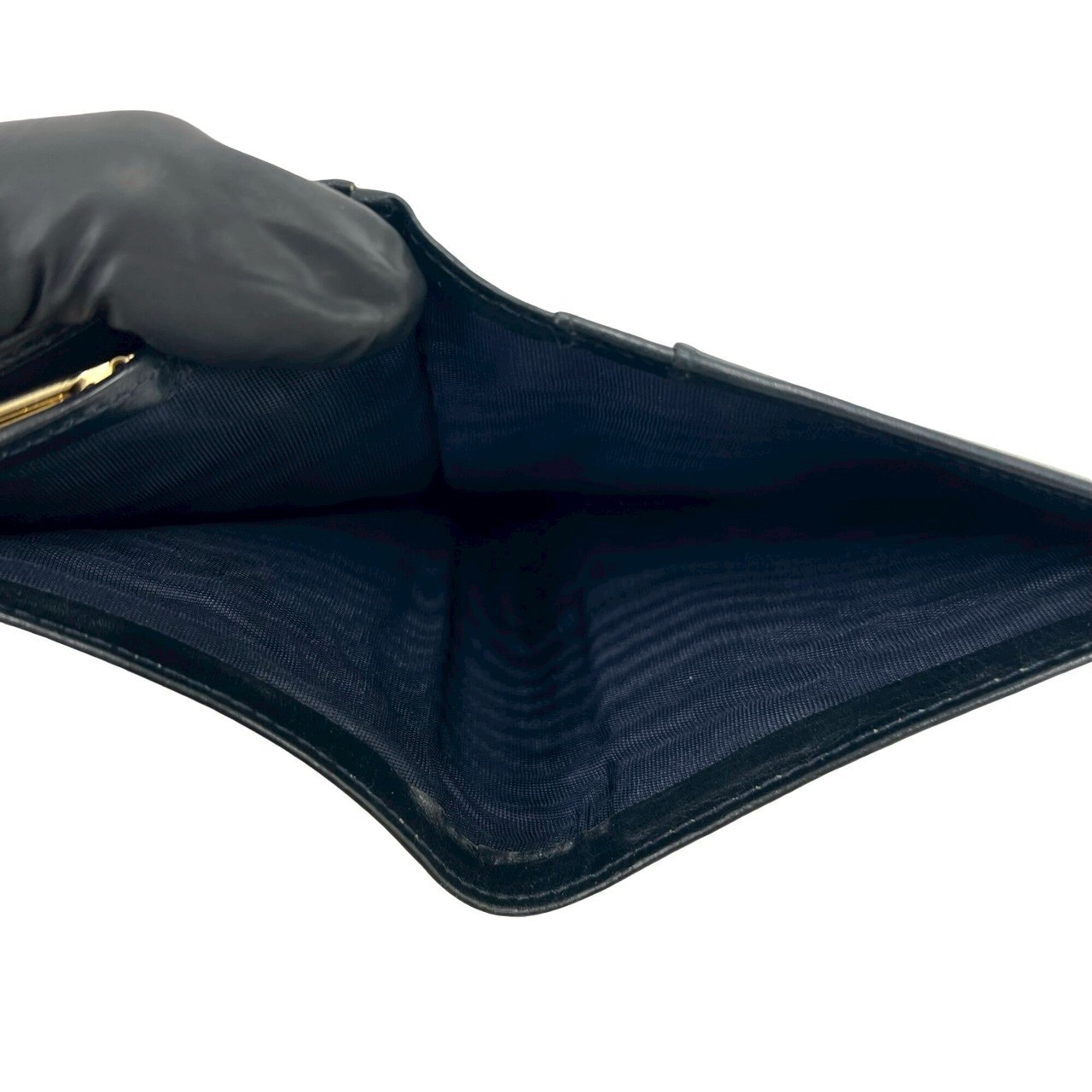 Gucci Navy Leather Pvc Wallet (Bi-Fold) (Pre-Owned)