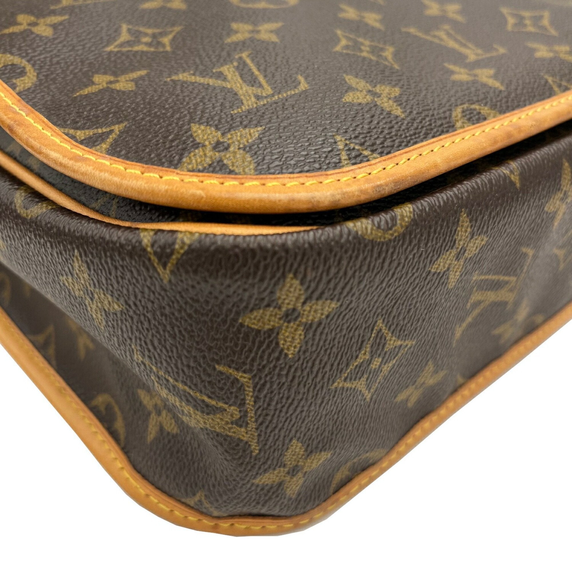 Louis Vuitton Brown Monogram Leather Shoulder Bag