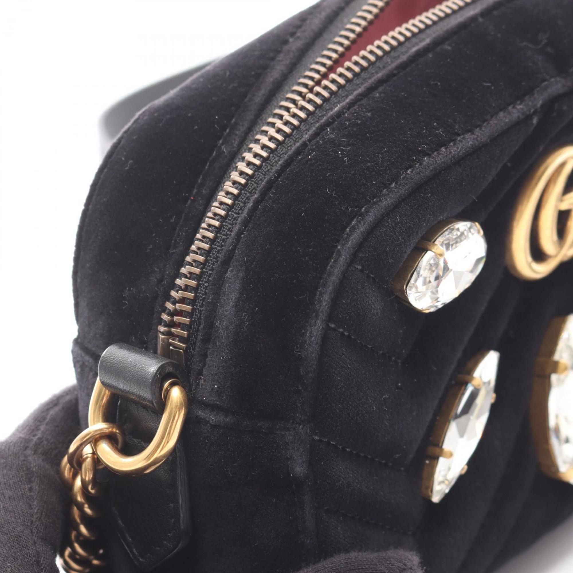 Gucci Black Fabric Leather Shoulder Bag (Pre-Owned)