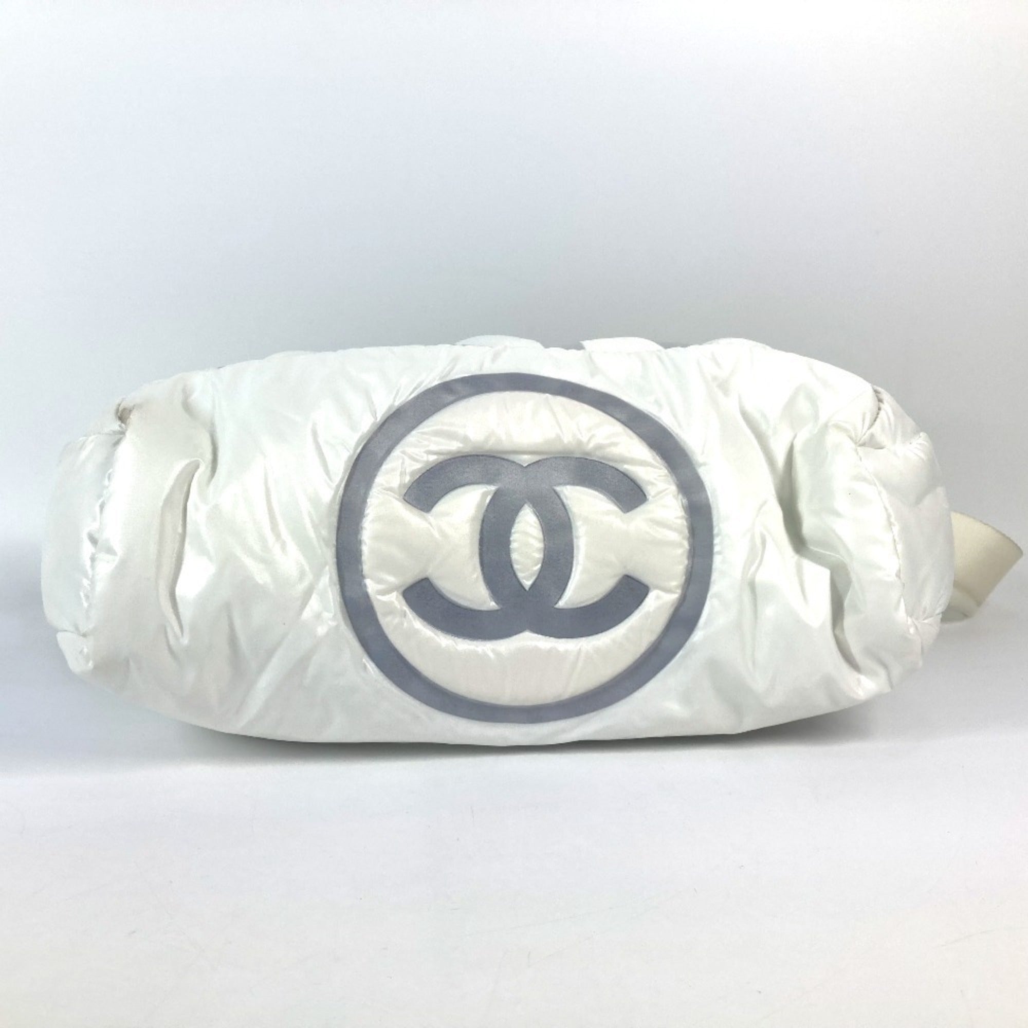 Chanel White Nylon Shoulder Bag