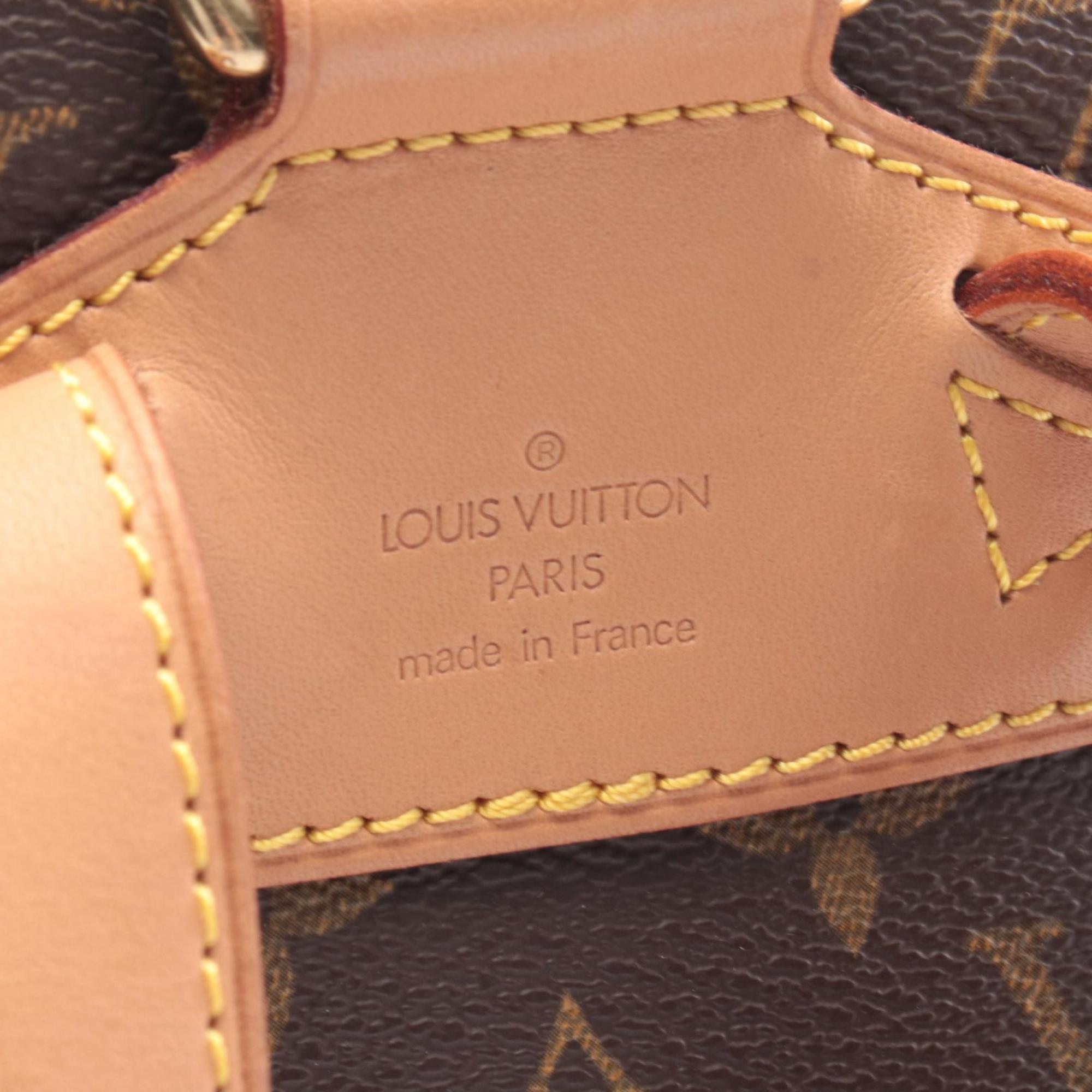 Louis Vuitton Brown Coated Canvas Pvc Monogram Leather Backpack Handbag