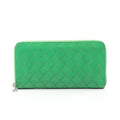 Bottega Veneta Intrecciato Green Leather Long Wallet