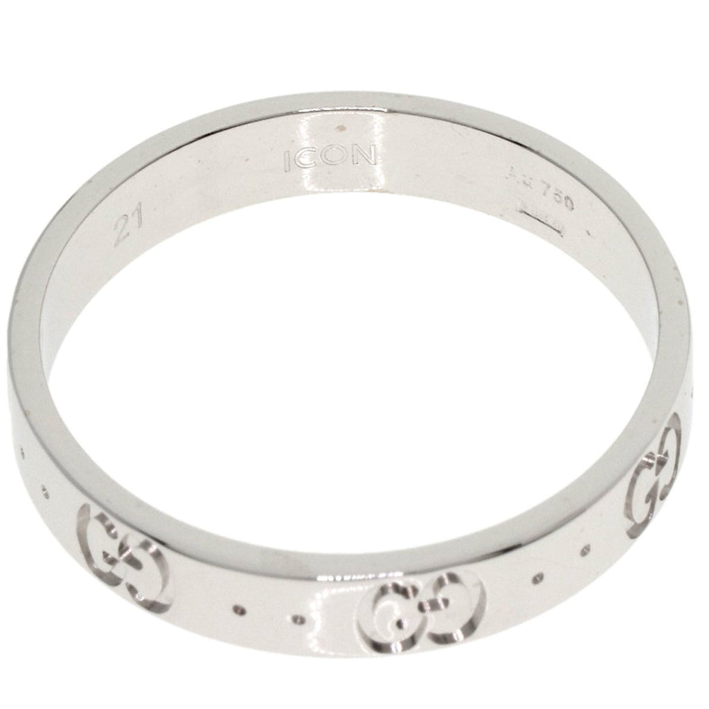 Gucci Icon White Gold (18K) Band Ring (Pre-Owned)