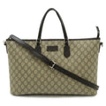 Gucci Beige Dark Brown Gg Supreme Shoulder Bag Tote Bag (Pre-Owned)