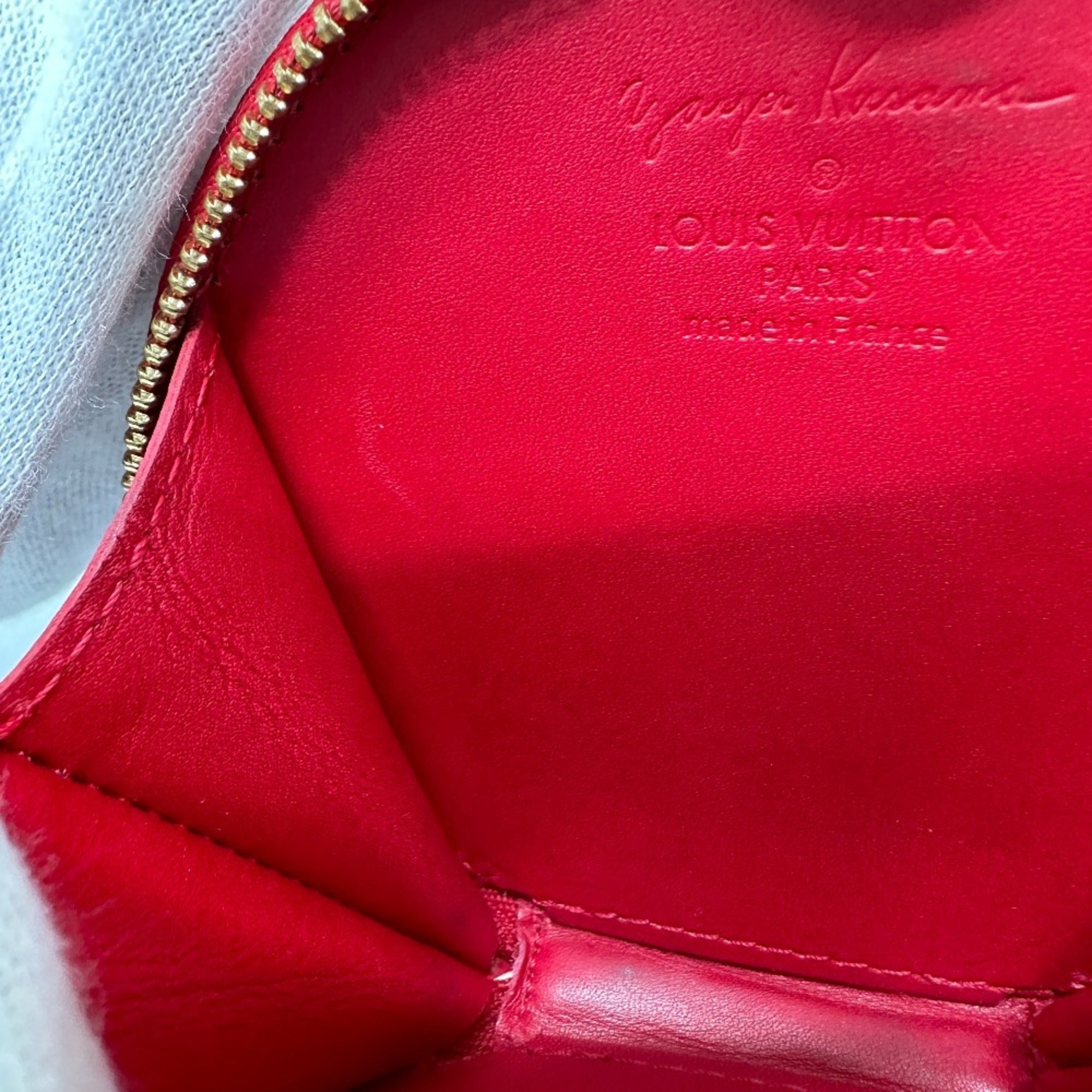 Louis Vuitton Monogram Vernis Red Color White Monogram Vernis Coin Purse/Coin Case