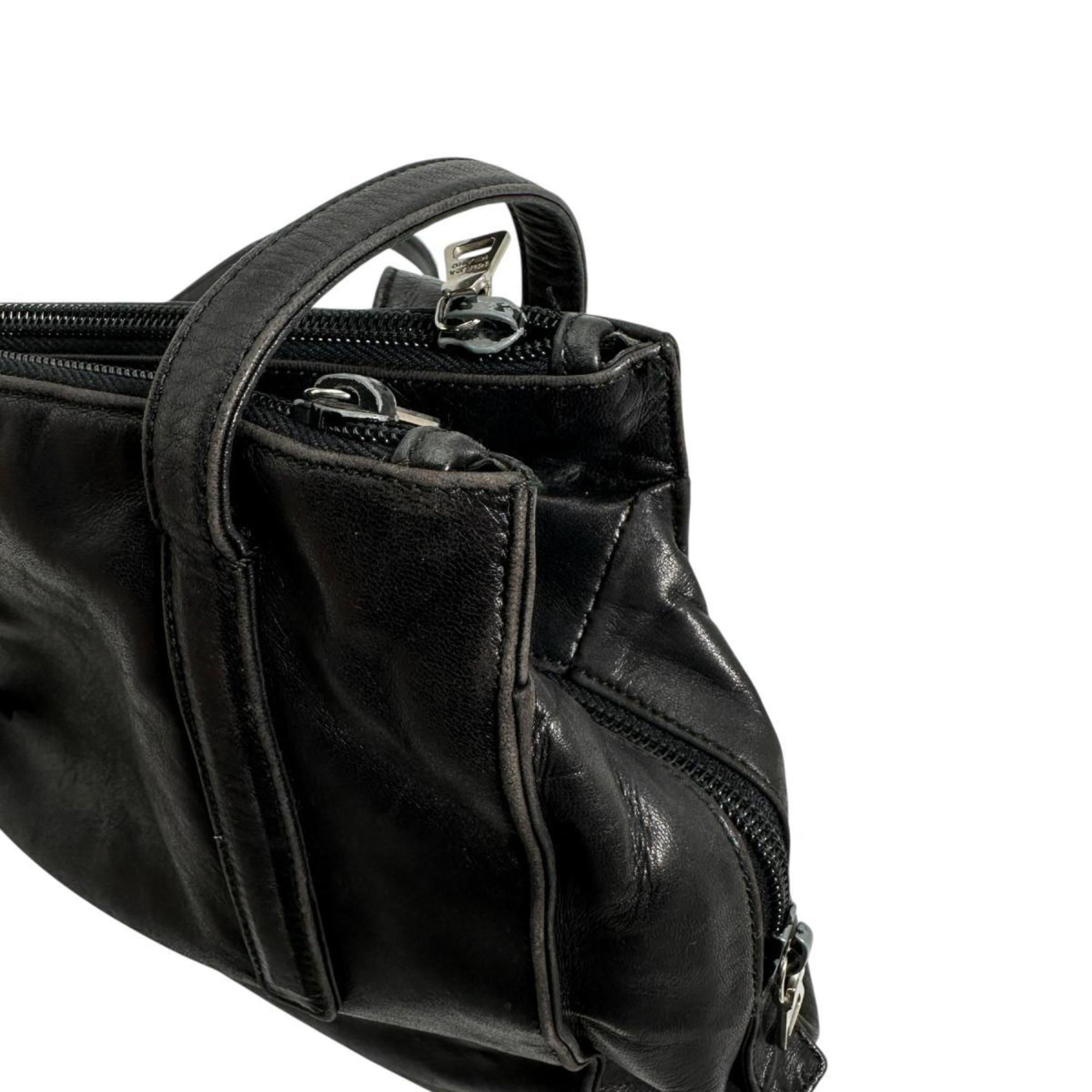 Prada Black Leather Tote Bag