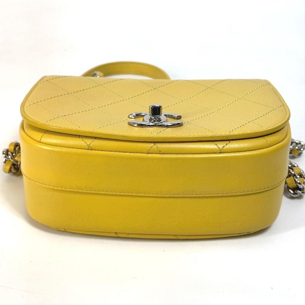 Chanel Yellow Leather Shoulder Bag