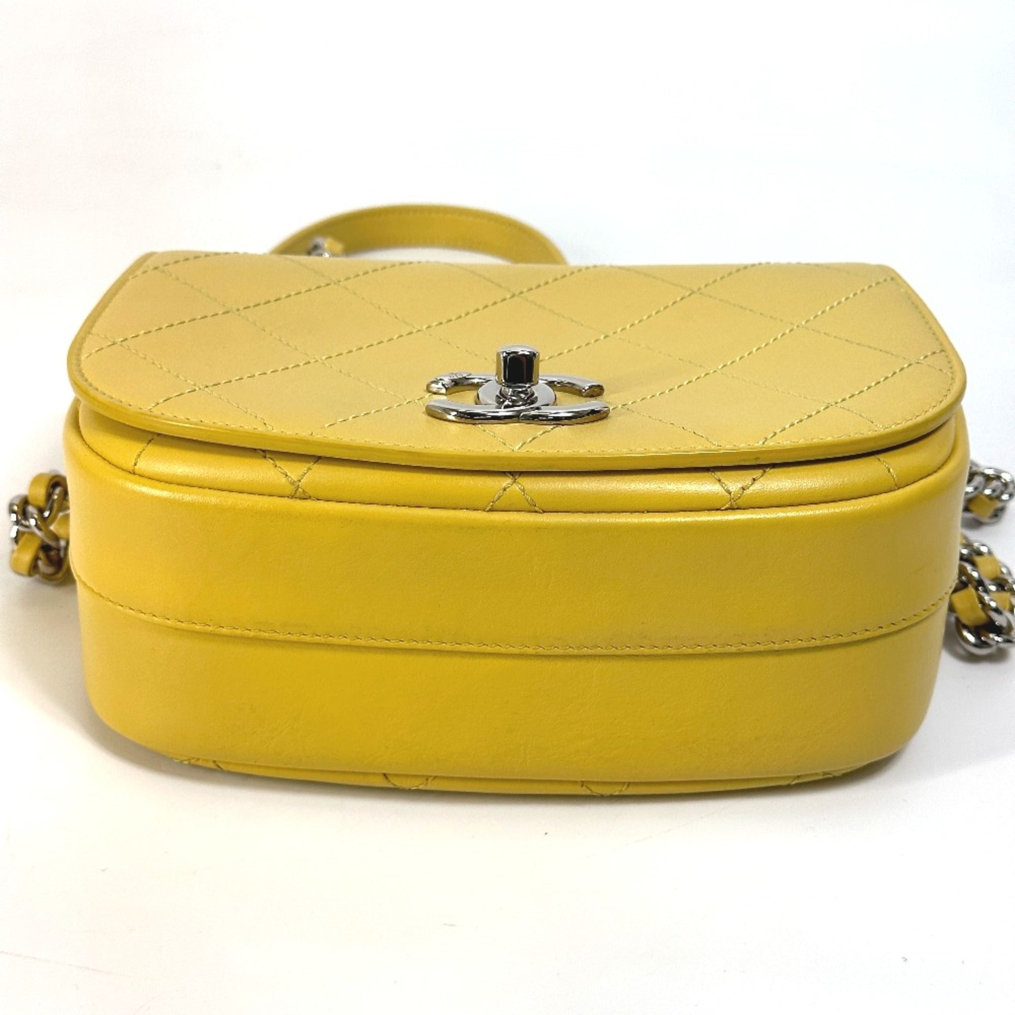 Chanel Yellow Leather Shoulder Bag