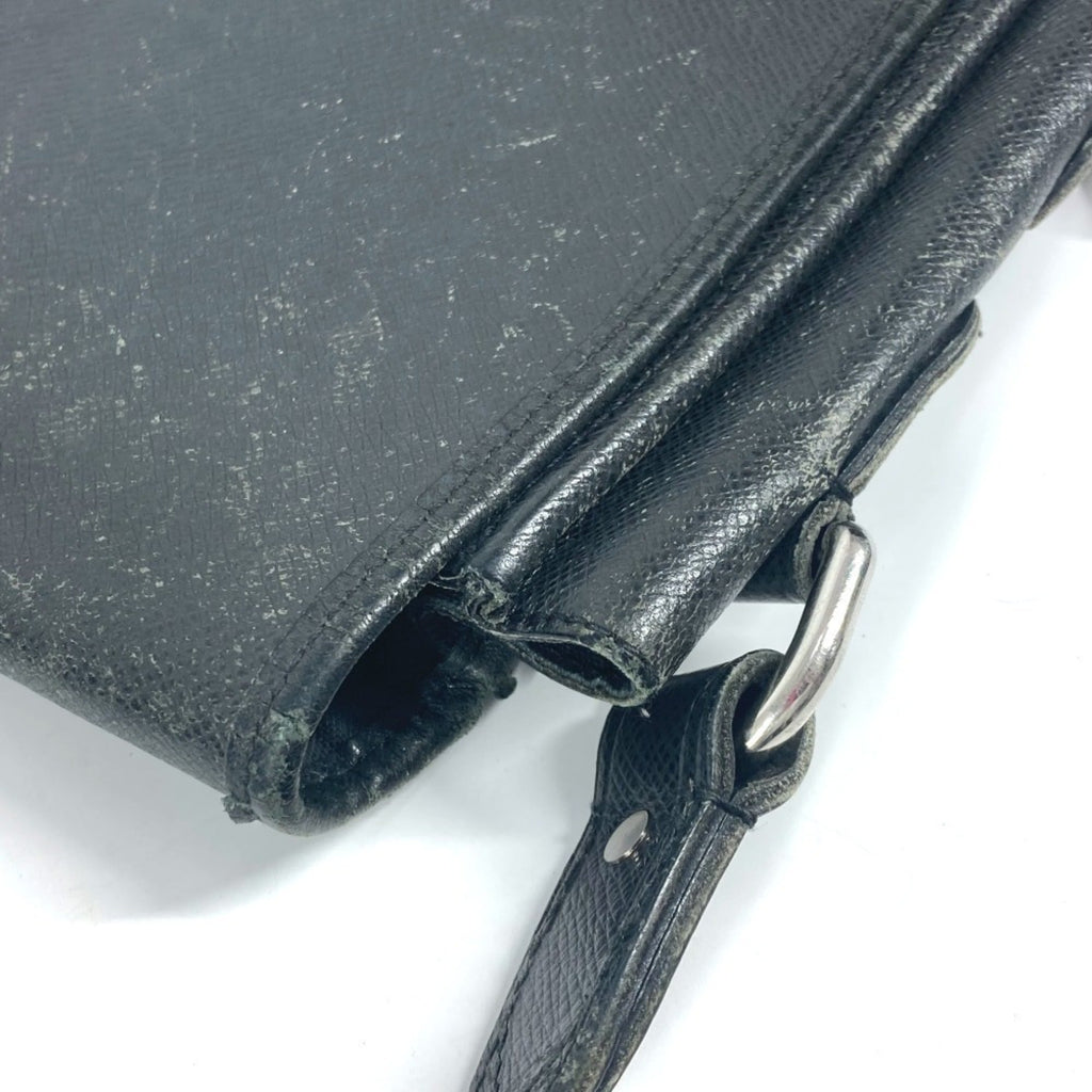Louis Vuitton Ardoise Black Taiga Leather Shoulder Bag