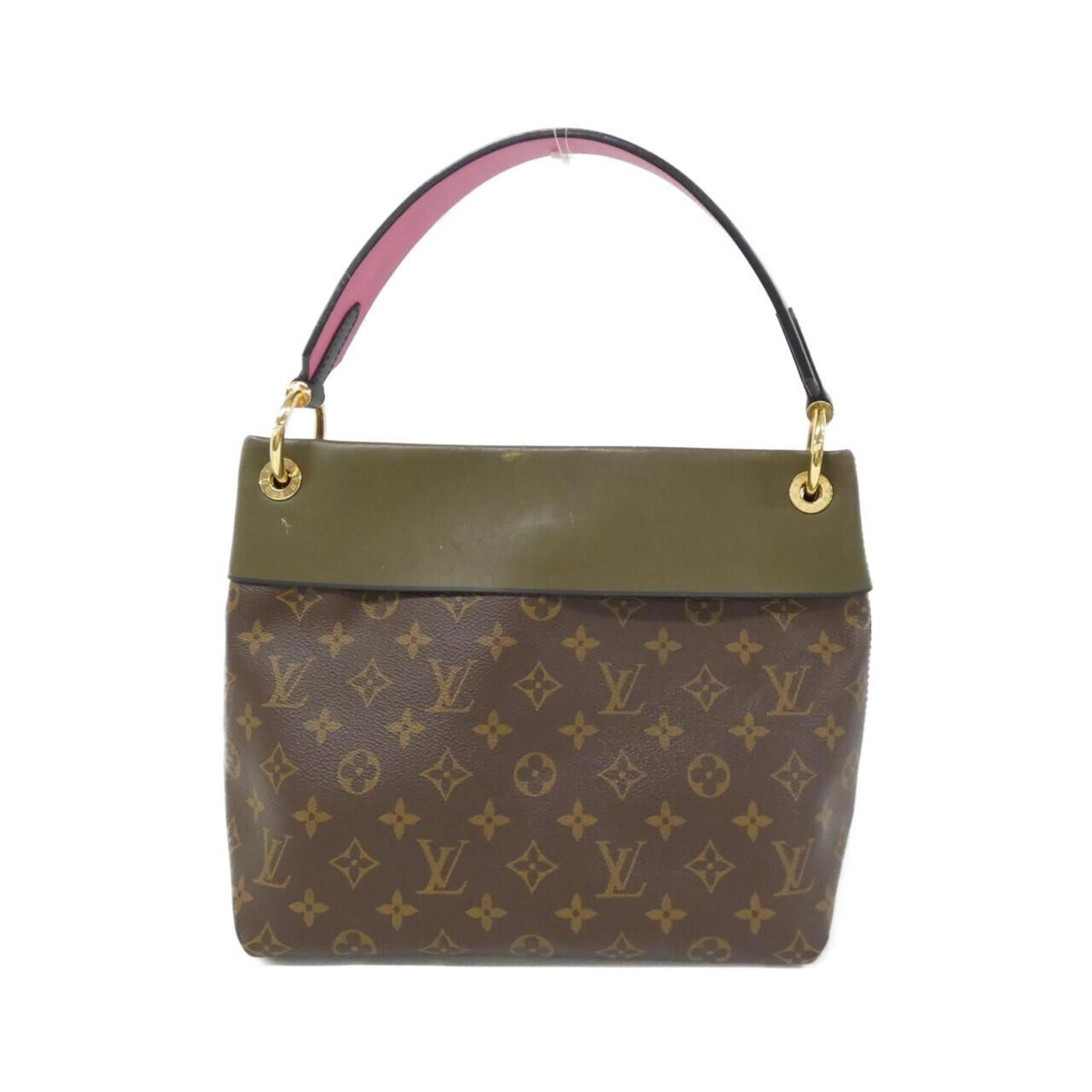 Louis Vuitton Brown Khaki Coated Canvas Shoulder Bag