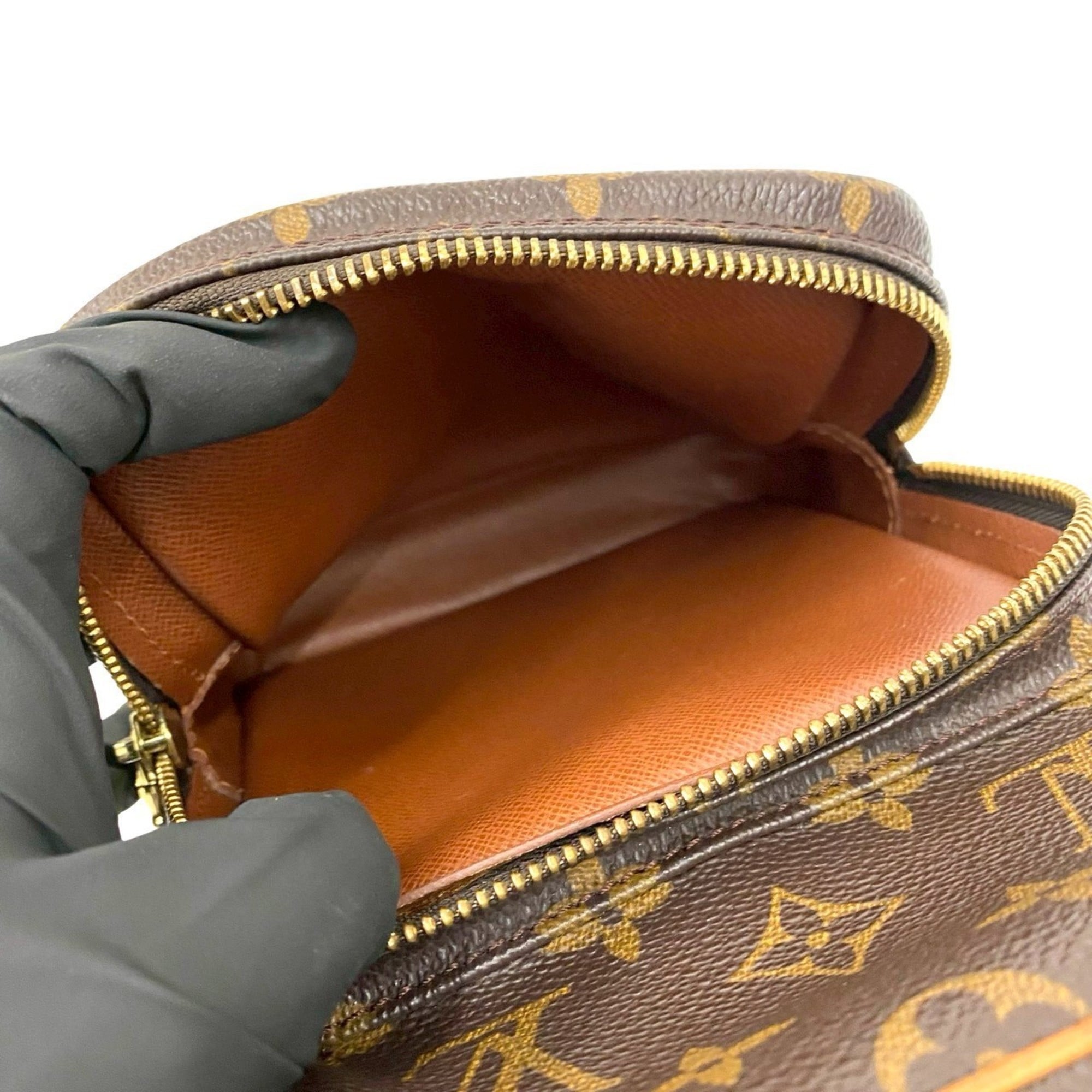 Louis Vuitton Brown Leather Pvc Pochette Shoulder Bag