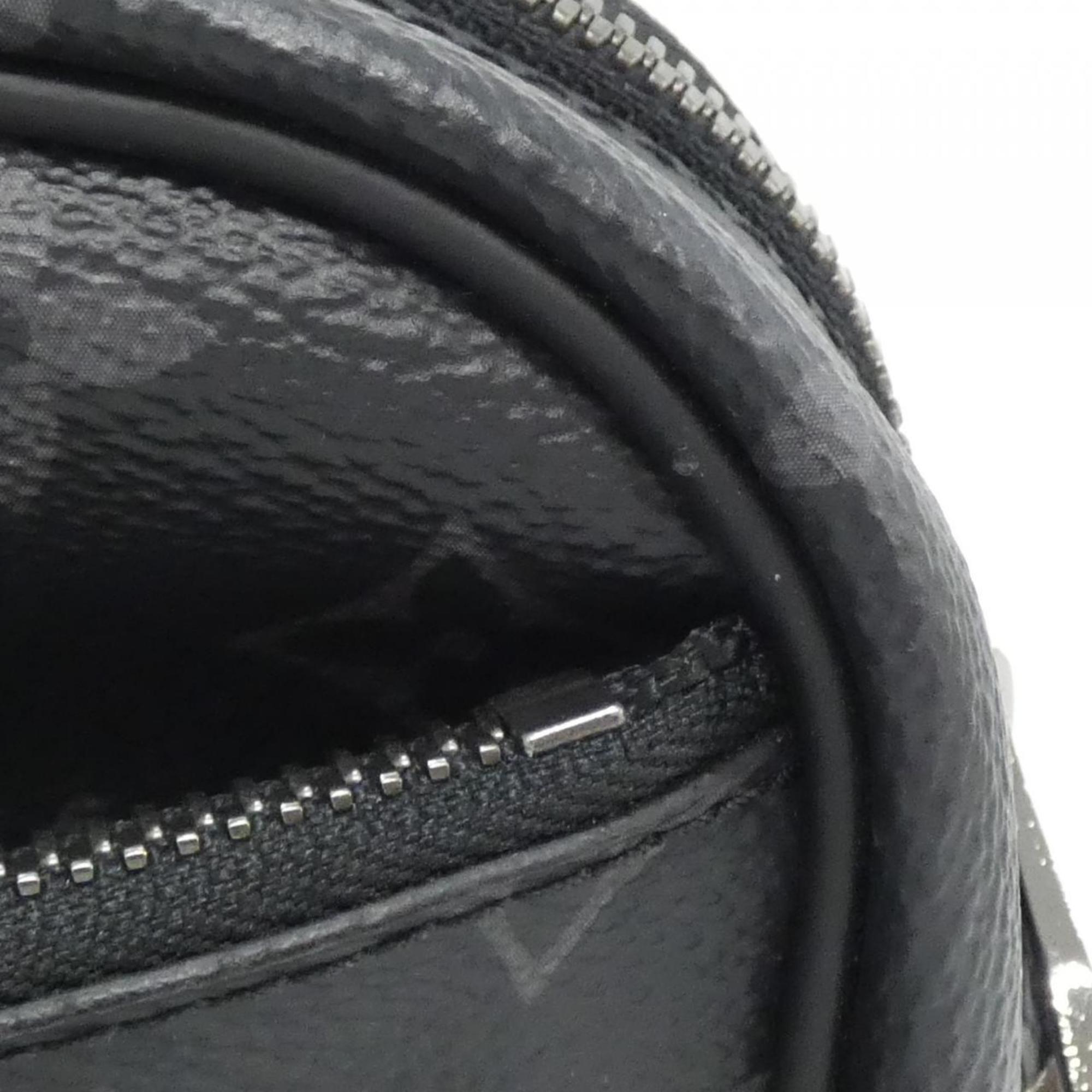 Louis Vuitton Black Coated Canvas Shoulder Bag