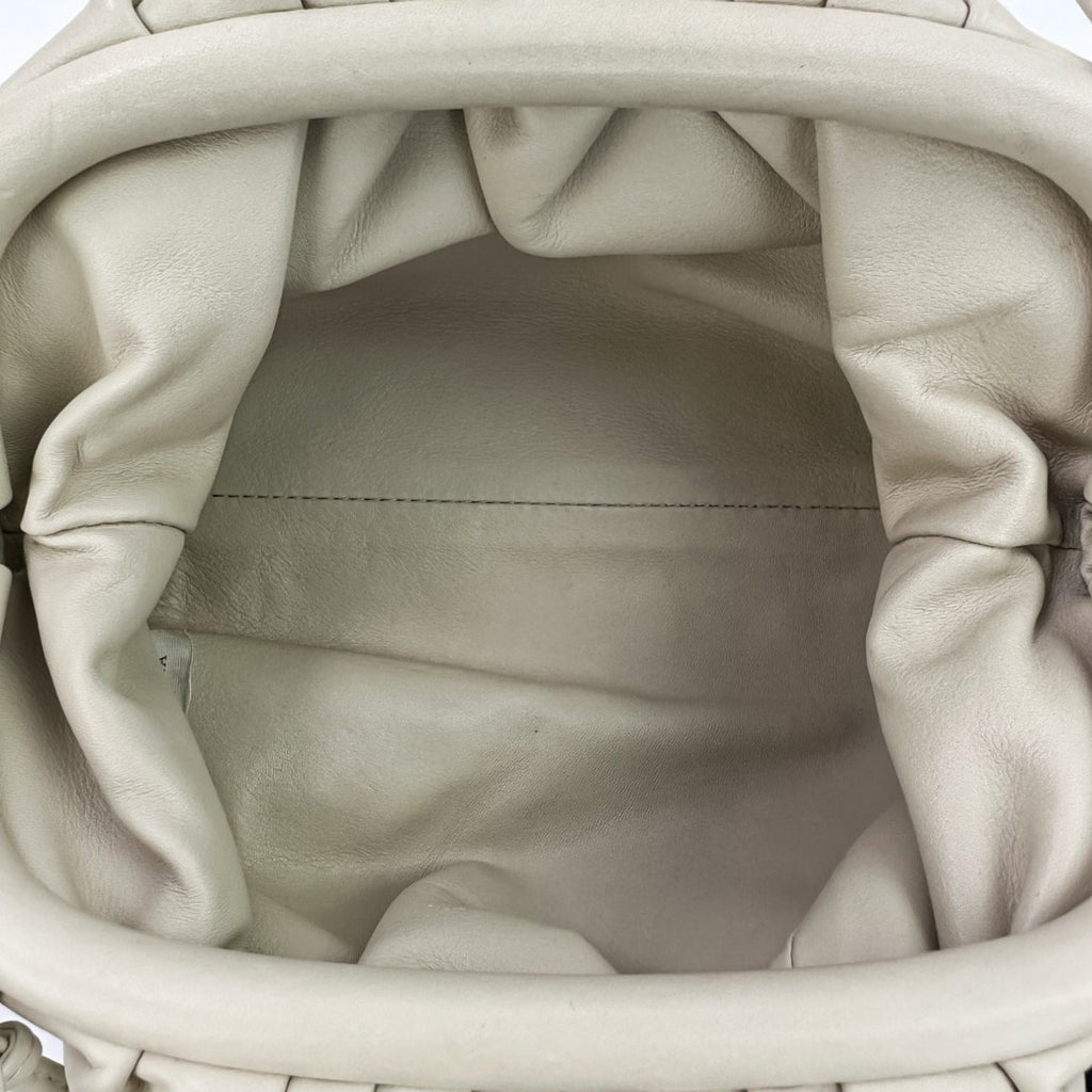 Bottega Veneta Ivory Leather Shoulder Bag