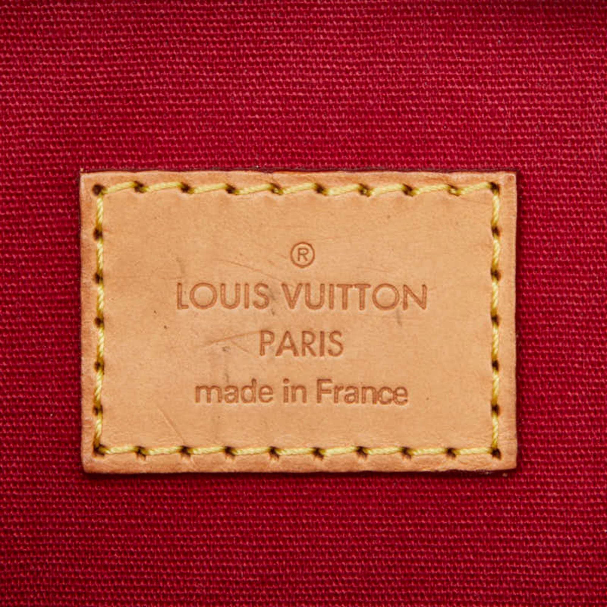 Louis Vuitton Pomme D'amour Red Color Patent Leather Handbag Tote Bag