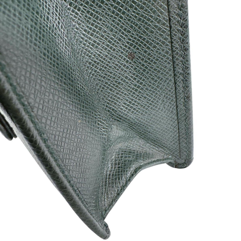 Louis Vuitton Episea Green Taiga Leather Clutch Bag
