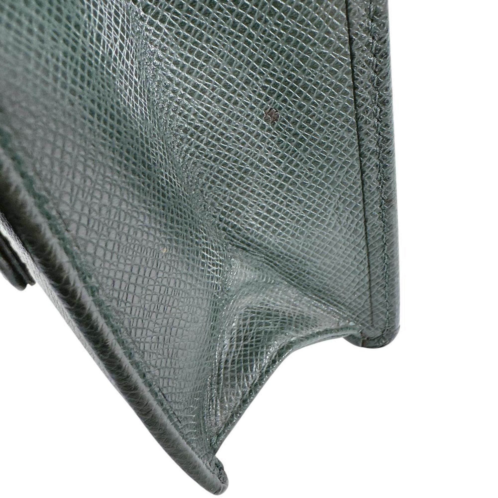 Louis Vuitton Episea Green Taiga Leather Clutch Bag