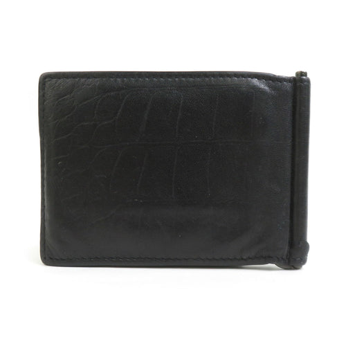 Balenciaga Black Leather Long Bill Wallet (Bi-Fold)