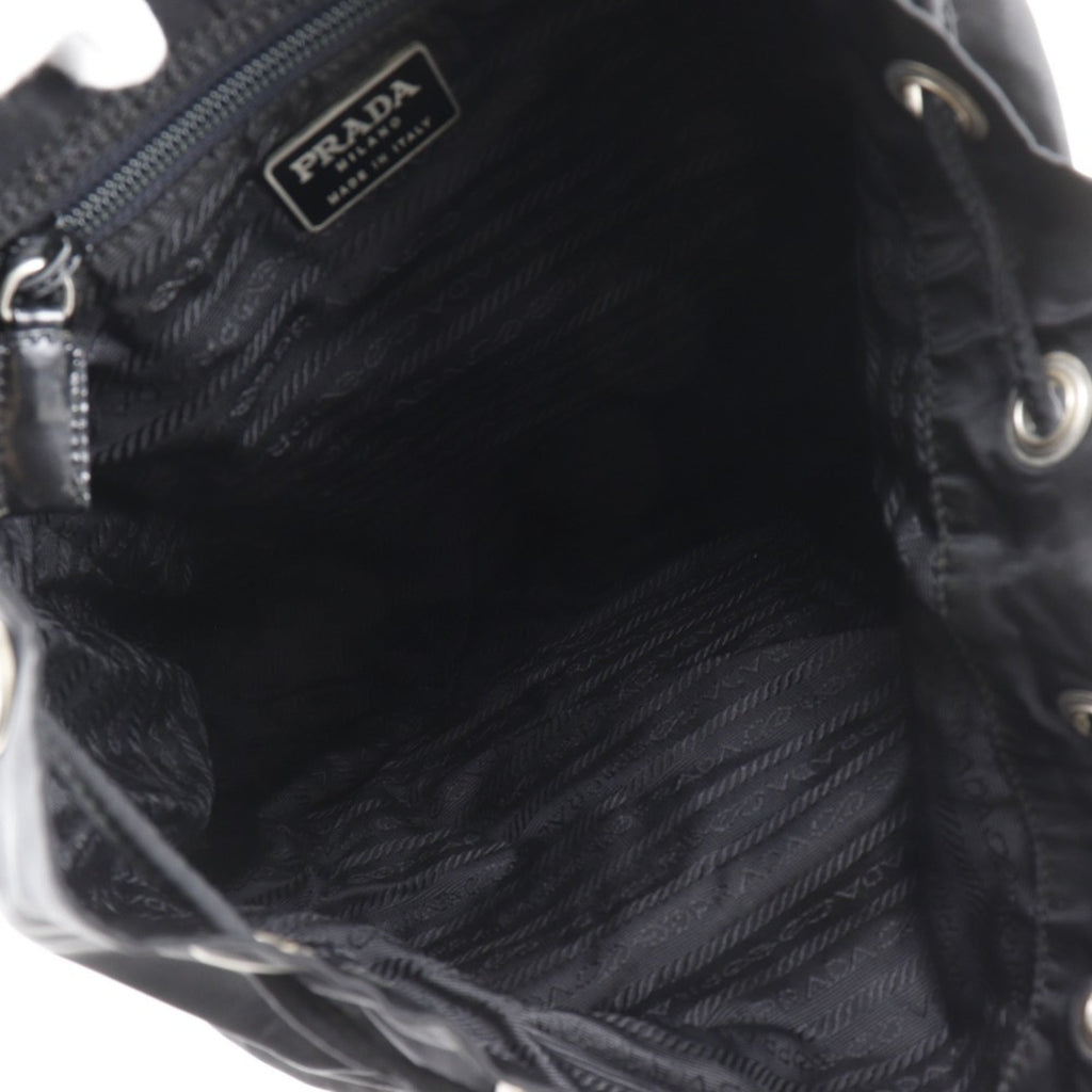 Prada Black Nylon Backpack Tote Bag