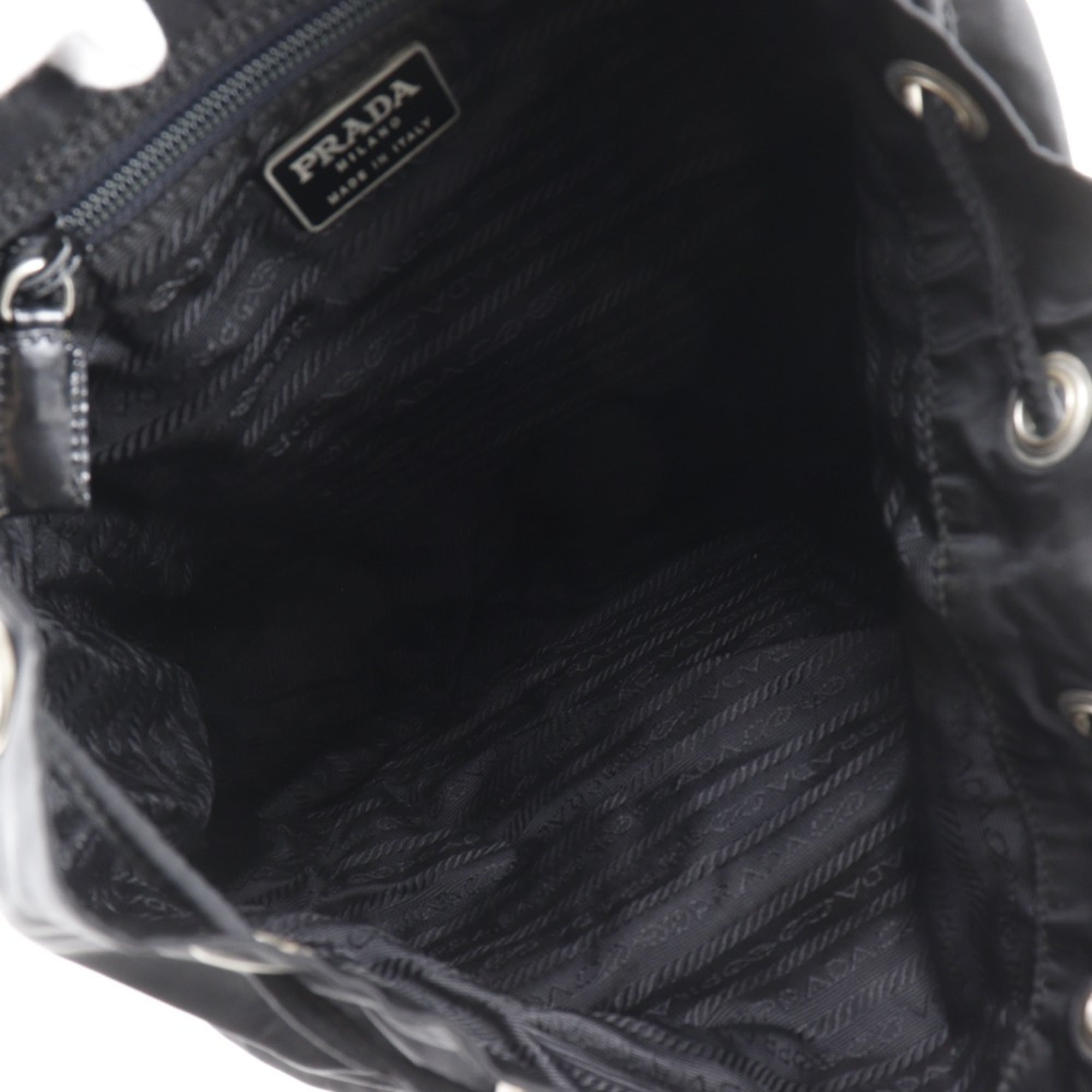 Prada Black Nylon Backpack Tote Bag