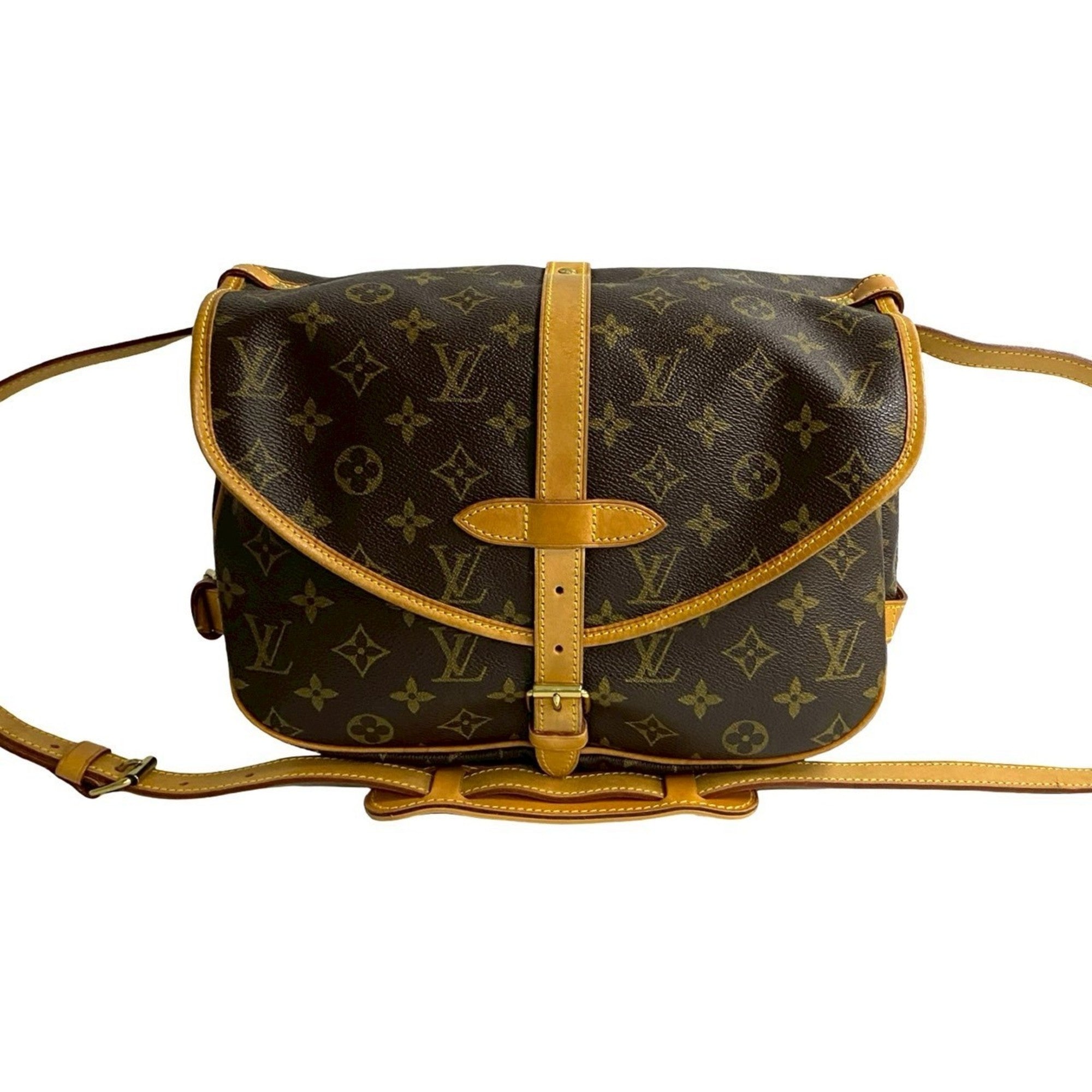 Louis Vuitton Brown Leather Pvc Pochette Shoulder Bag
