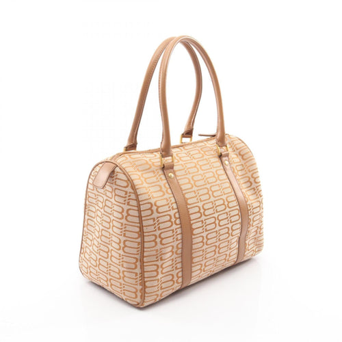 Balenciaga Beige Brown Canvas Leather Hand