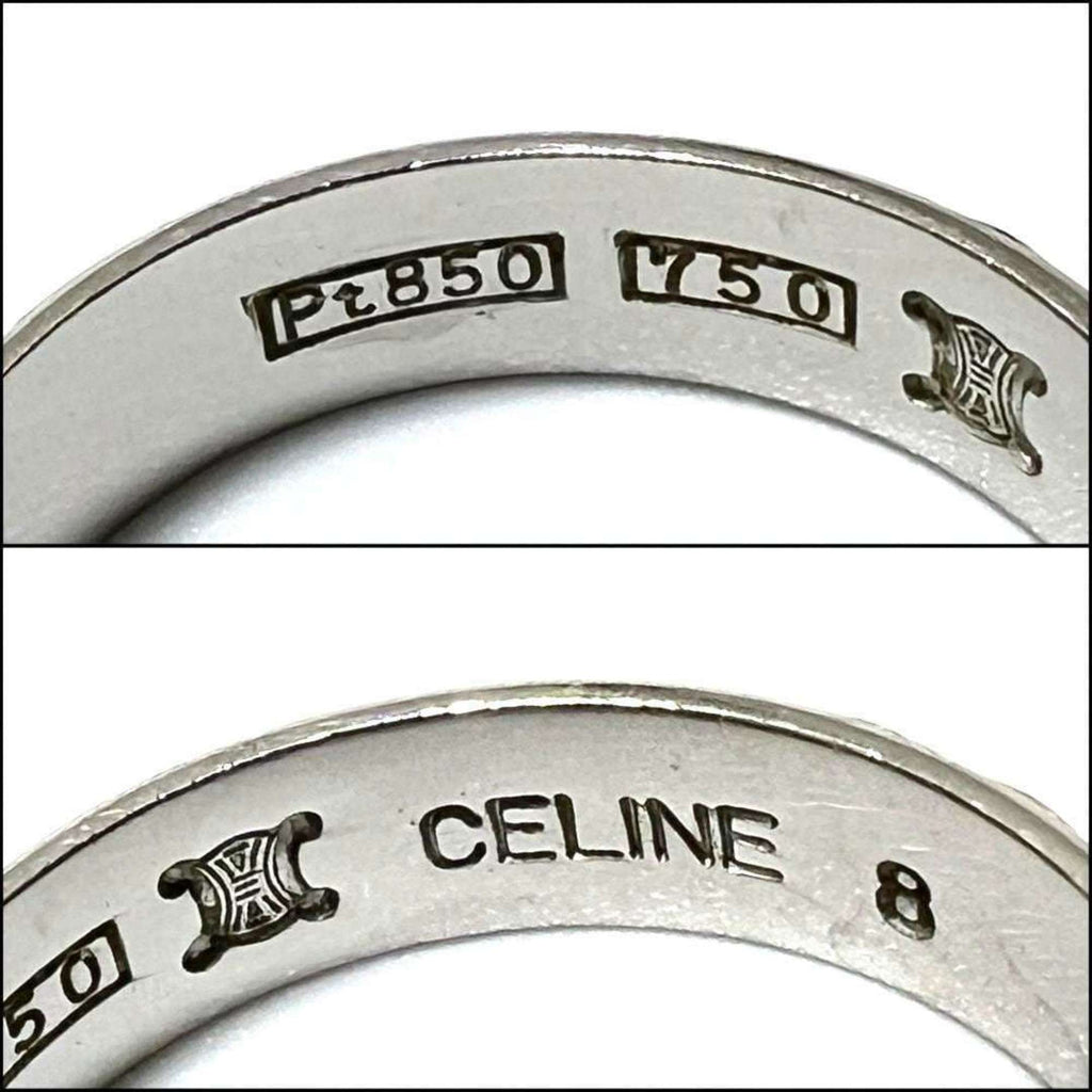 Celine Yellow Gold (18K) Platinum 850 Band Ring